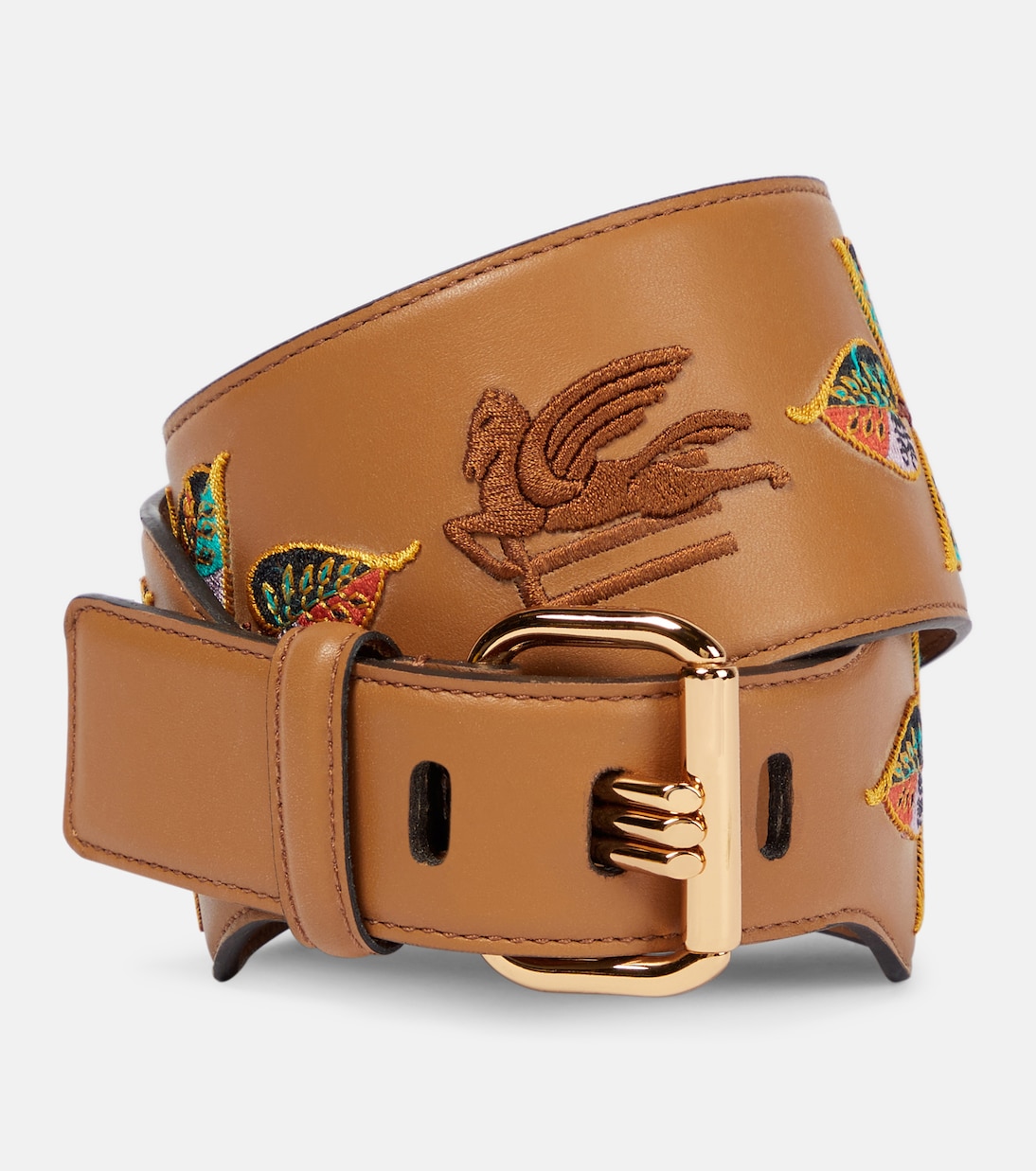 Cinturón de piel con bordado | Etro