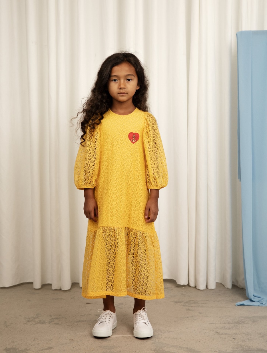 Abito in pizzo con ricamo | Mini Rodini