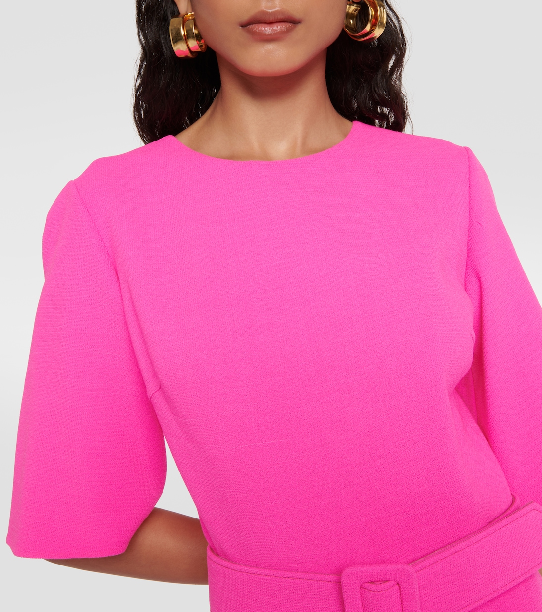 Asymmetric wool-blend minidress | Oscar de la Renta