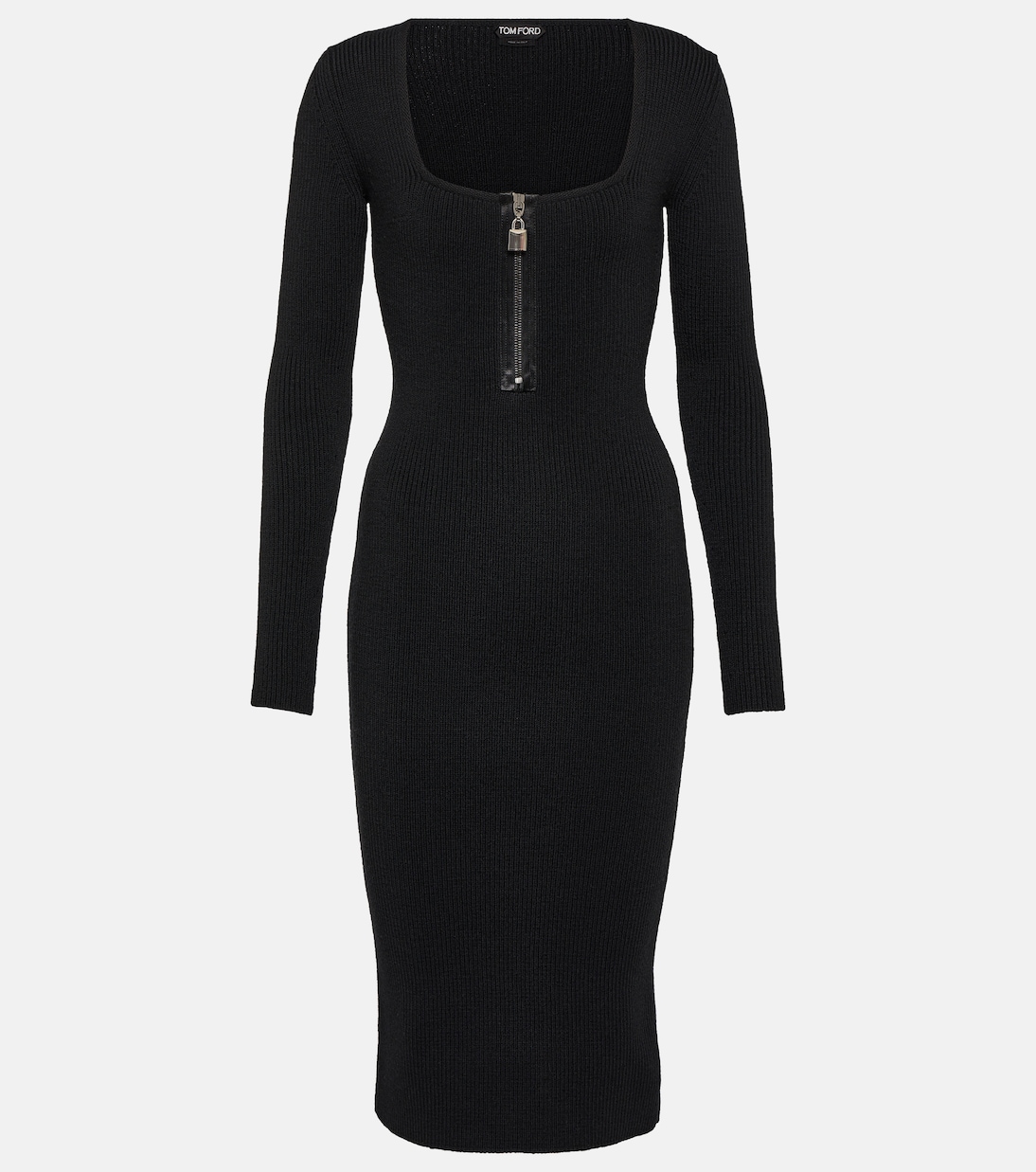 Ribbed-knit wool midi dress | Tom Ford