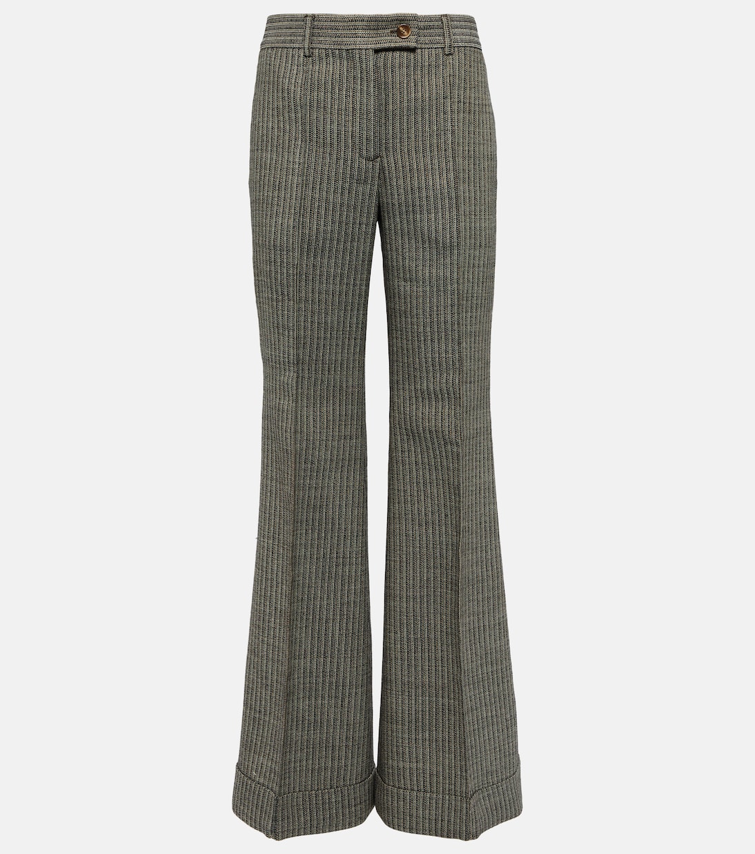 Pinstripe wool blend flared pants in multicoloured Acne Studios Mytheresa