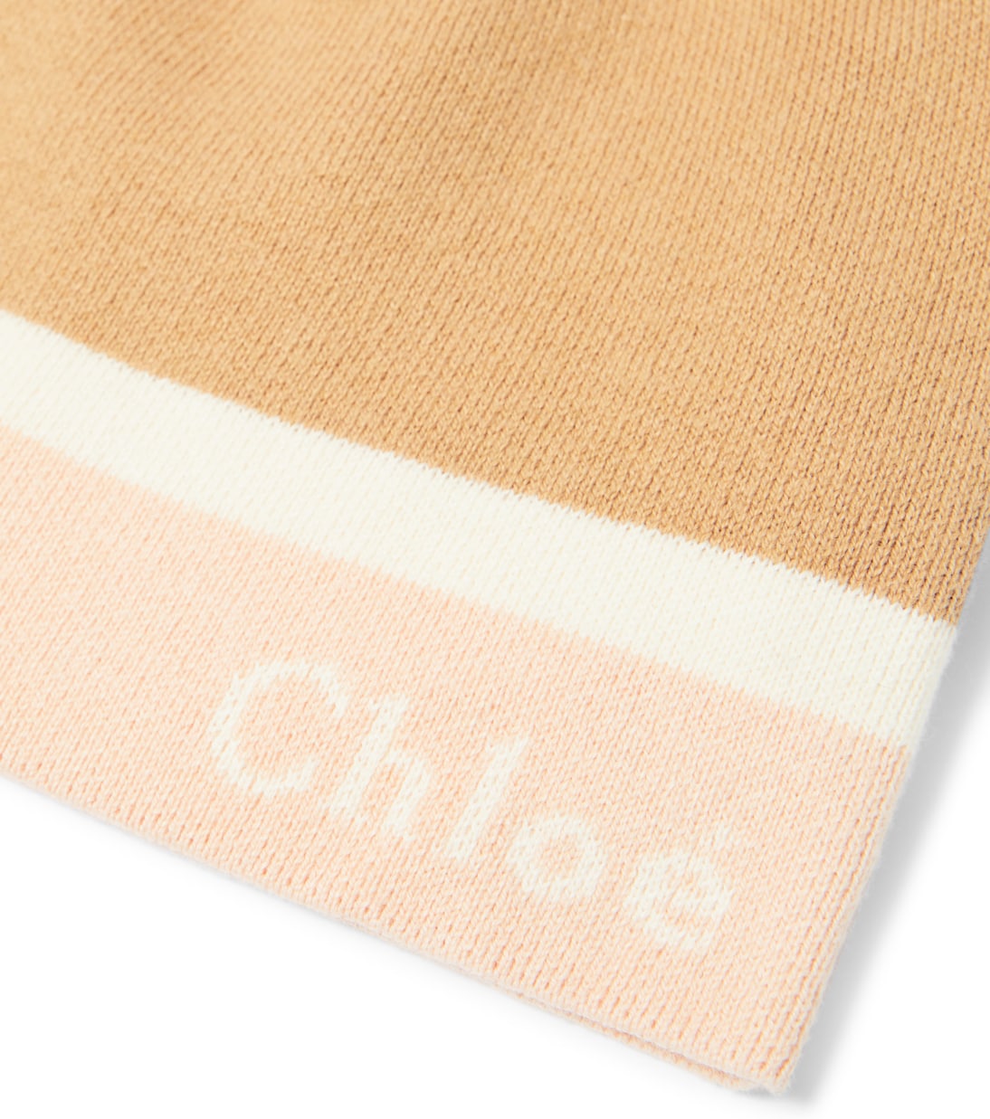 Berretto in cotone e lana con logo | Chloé Kids