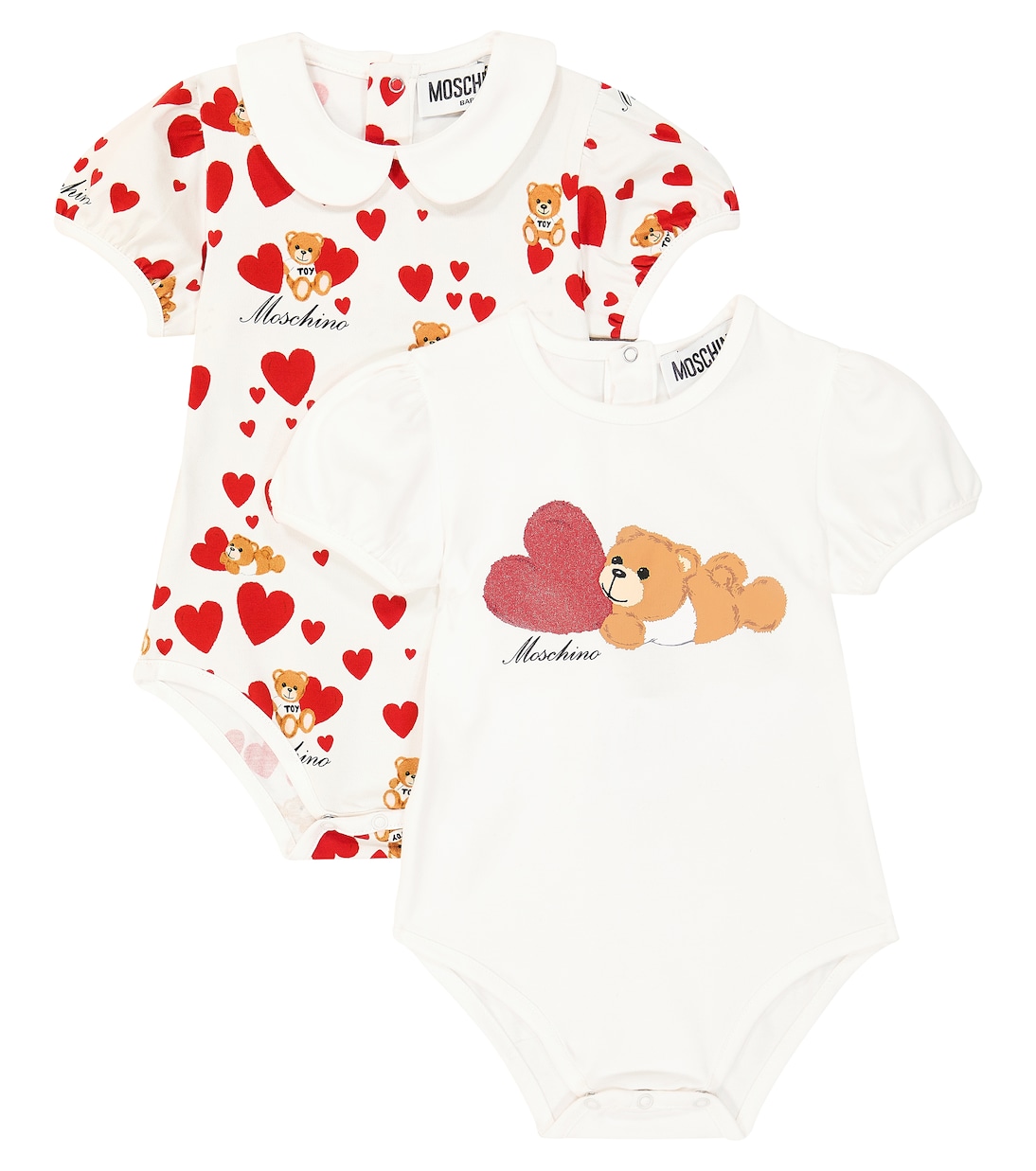 Bebé - set de 2 monos Teddy Bear en jersey de algodón | Moschino Kids