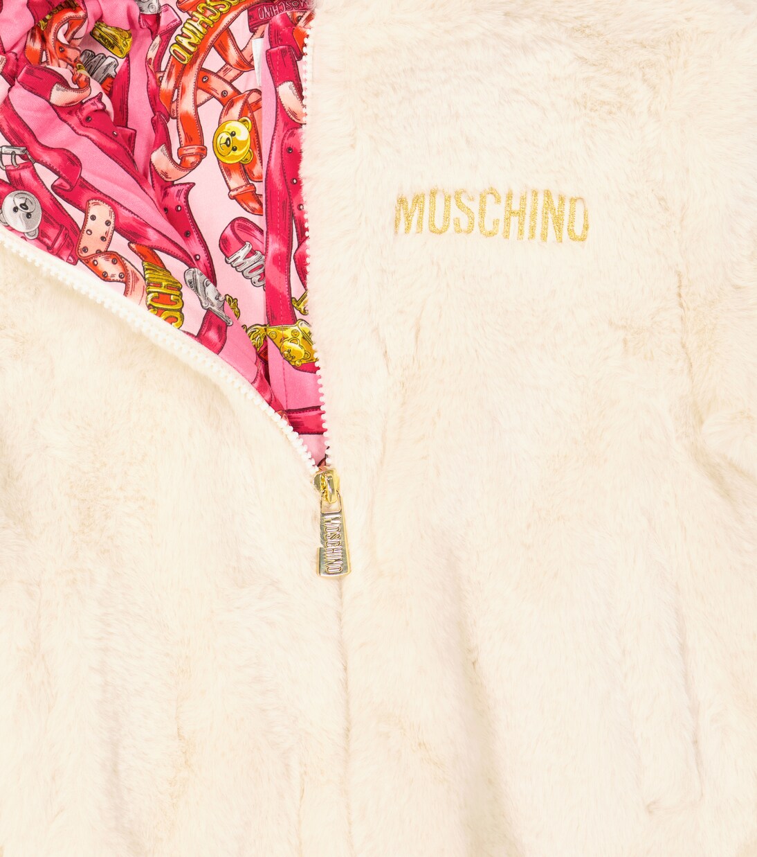 Faux fur jacket | Moschino Kids