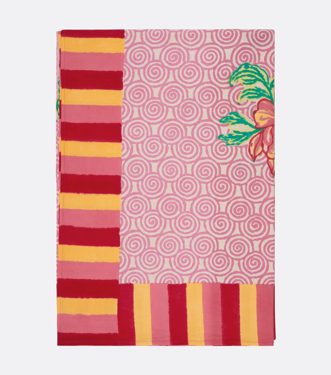 Camelia Magenta Large cotton tablecloth | Lisa Corti