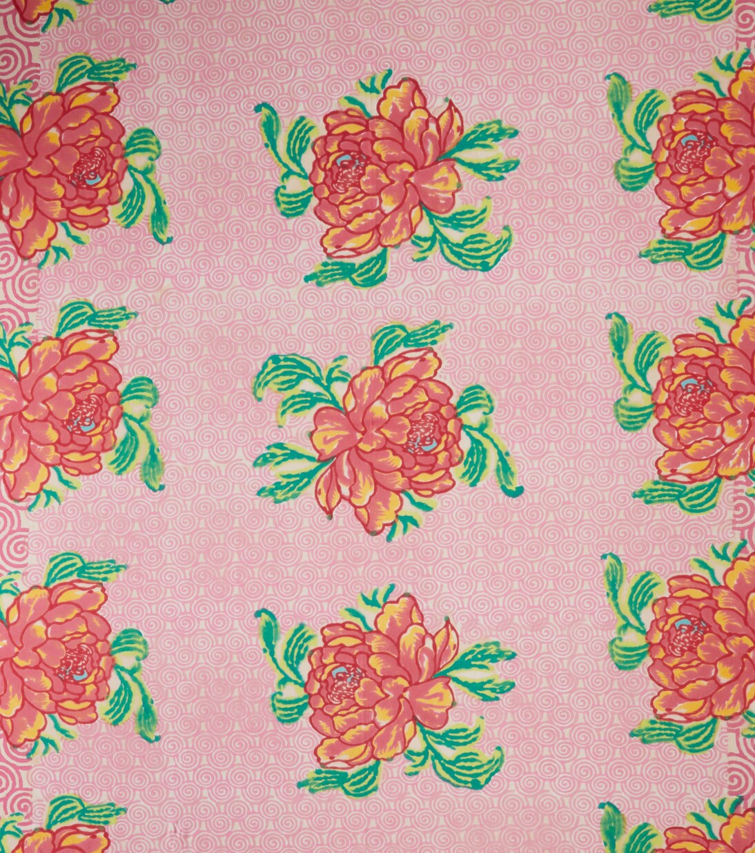 Camelia Magenta Large cotton tablecloth | Lisa Corti