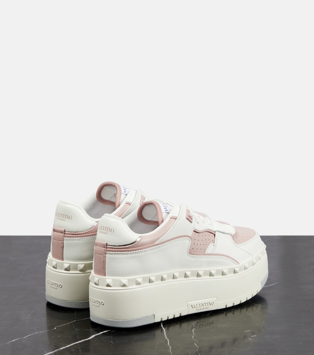 Freedots XL leather platform sneakers | Valentino Garavani