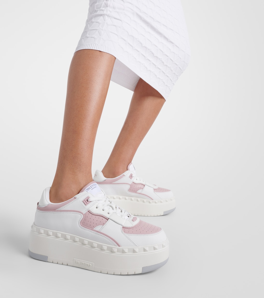 Freedots XL leather platform sneakers | Valentino Garavani