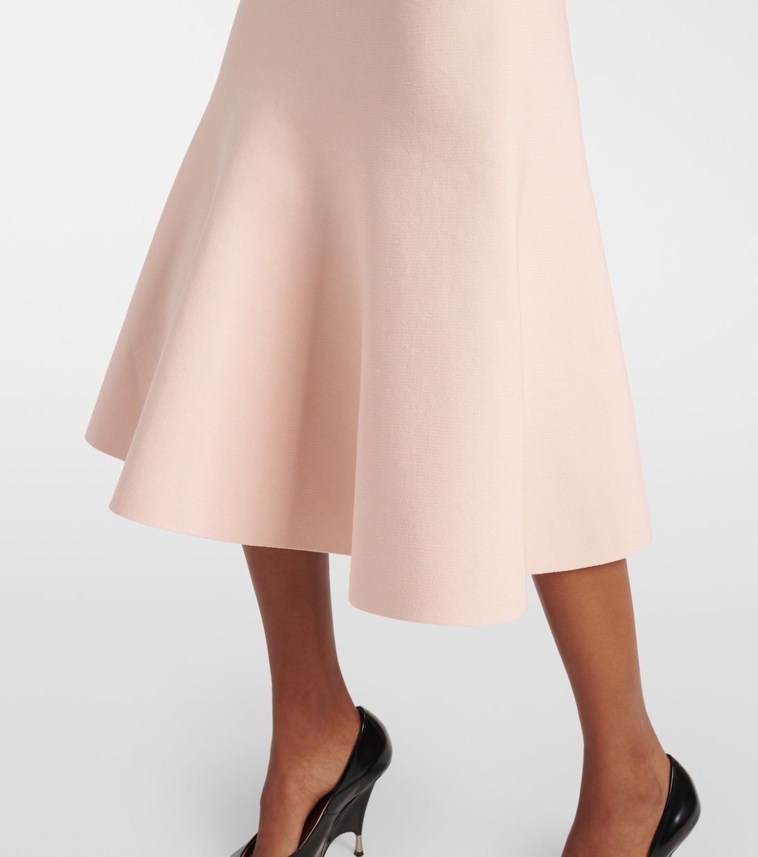 Falda midi flared de tiro alto | Victoria Beckham