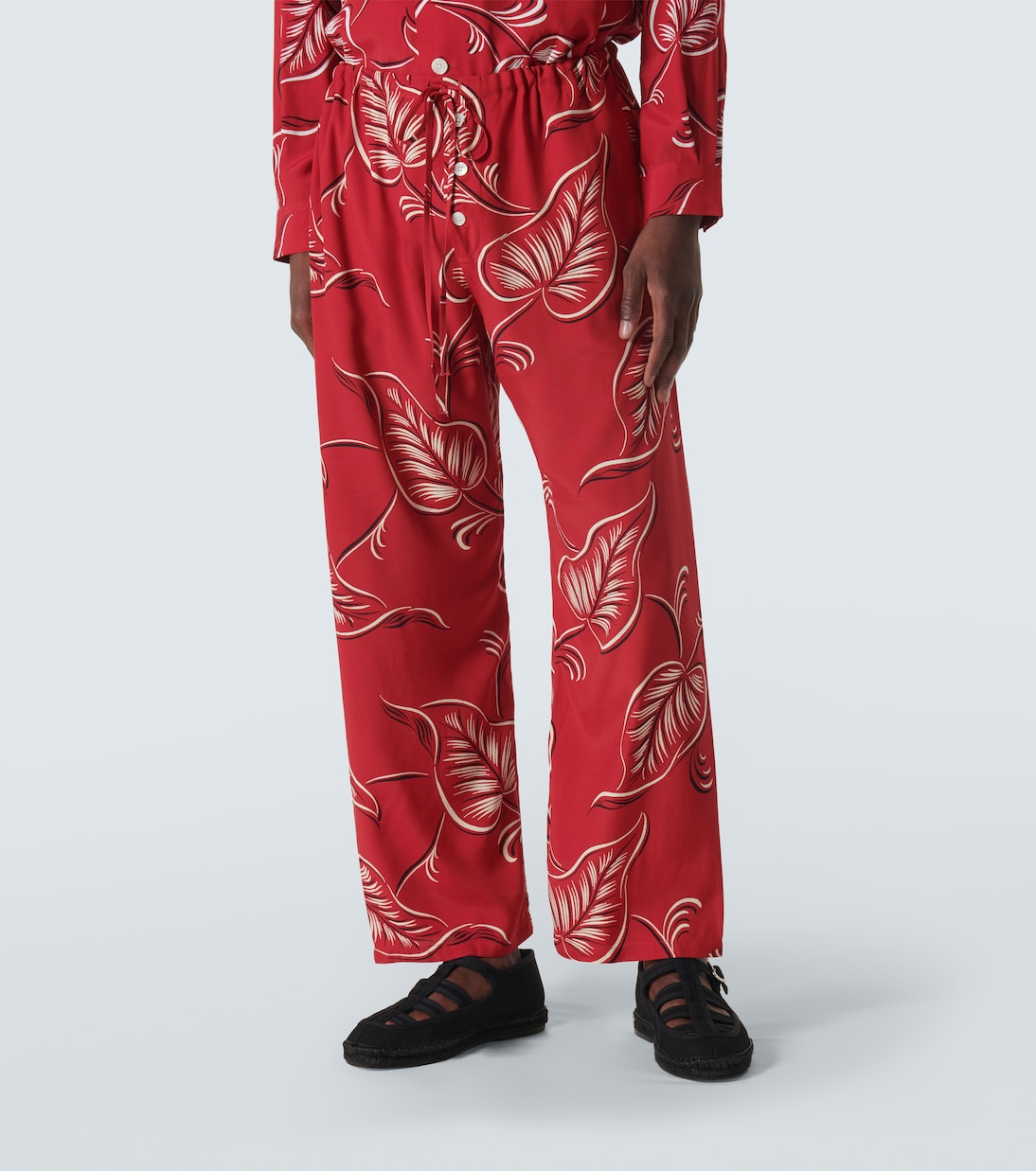 Creeping Begonia printed pajama pants | Bode