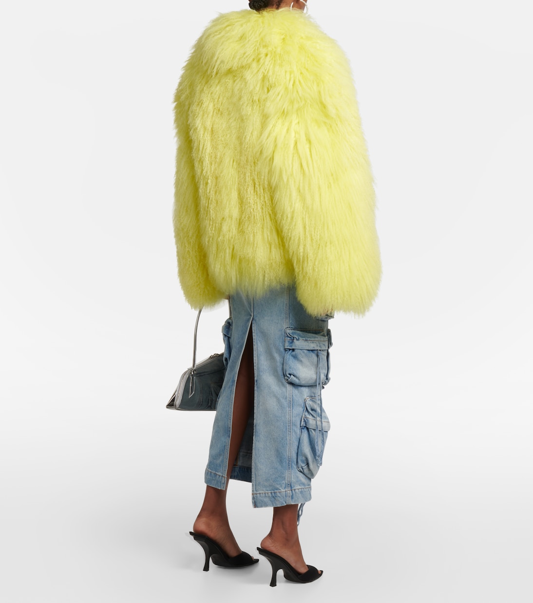 Faux fur cropped coat | The Attico