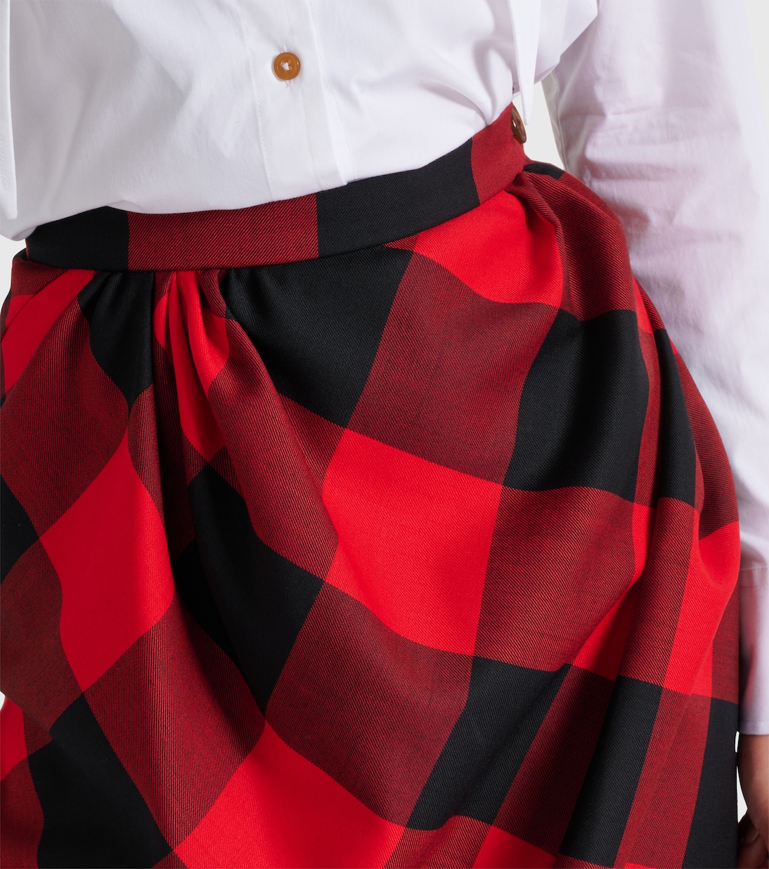 Jupe midi en laine vierge à carreaux | Vivienne Westwood