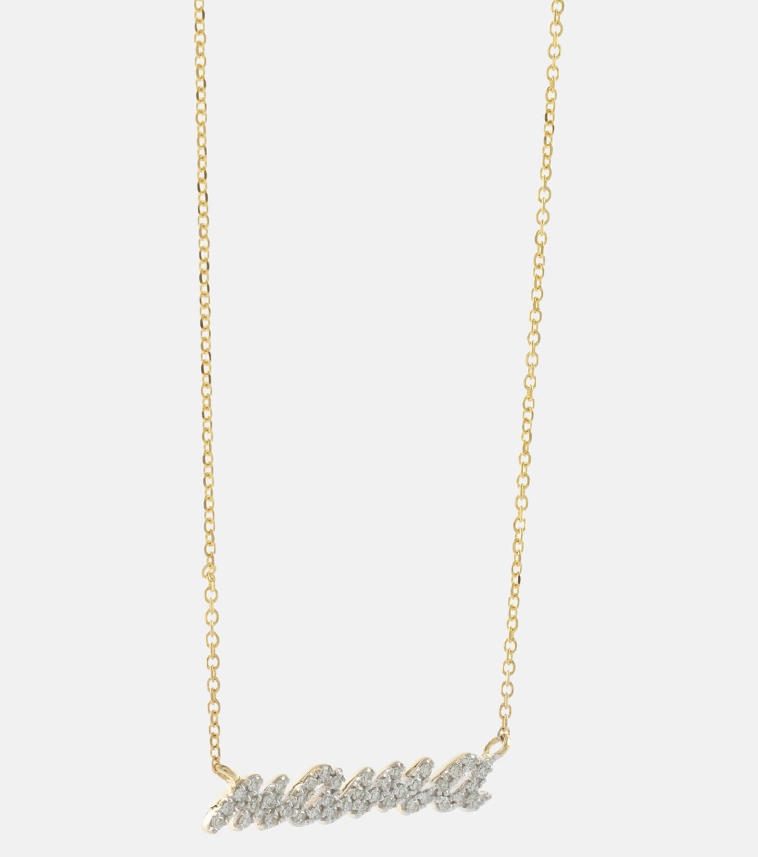 Collana in oro giallo 10kt con diamanti 