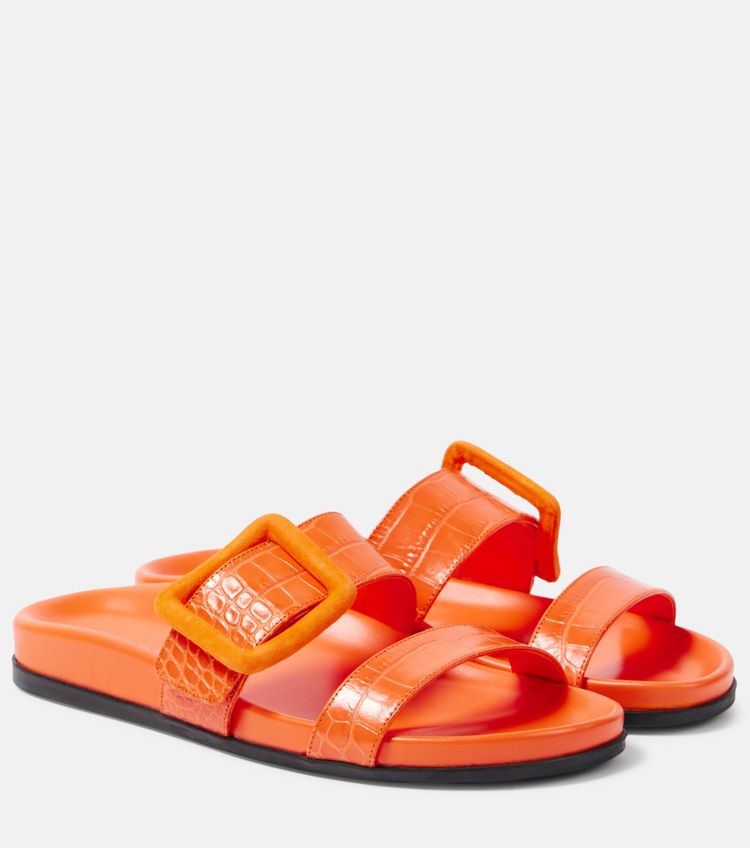Mayfu leather slides | Manolo Blahnik