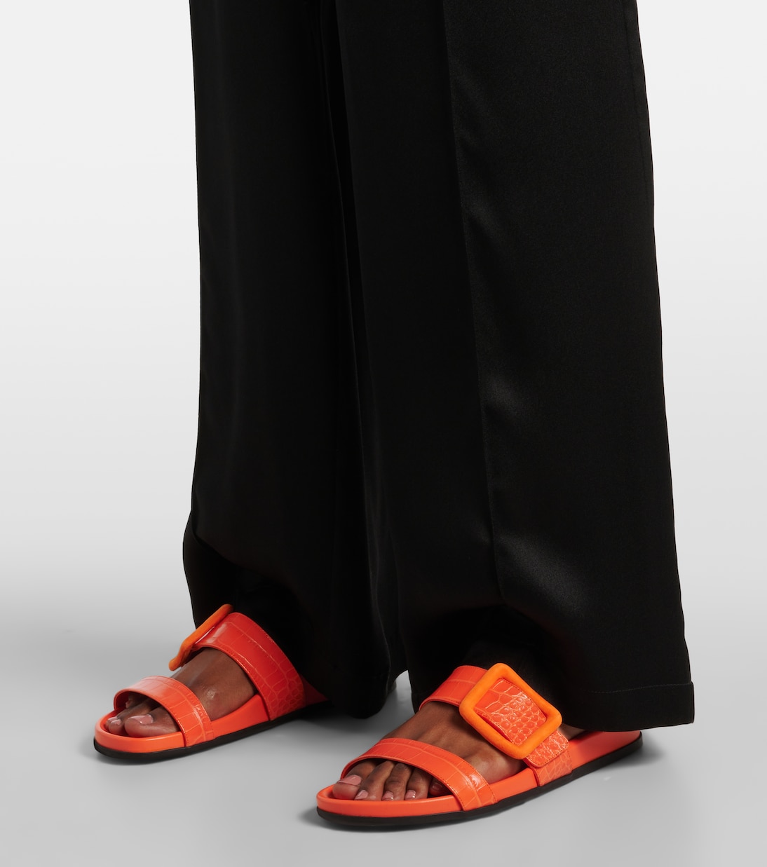 Mayfu leather slides | Manolo Blahnik