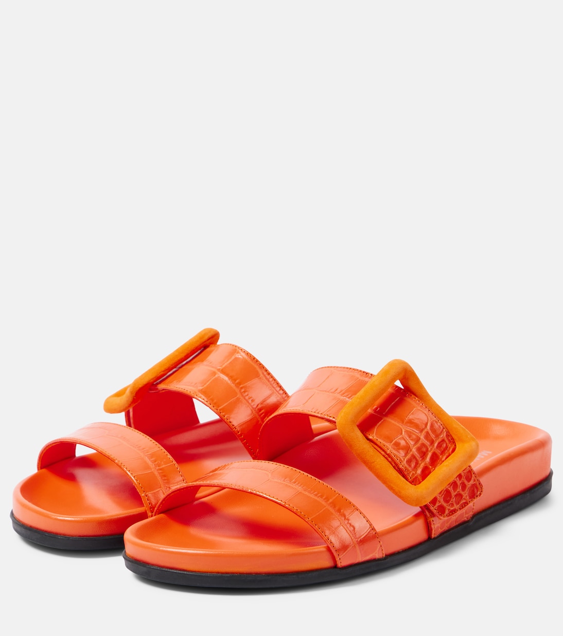 Mayfu leather slides | Manolo Blahnik