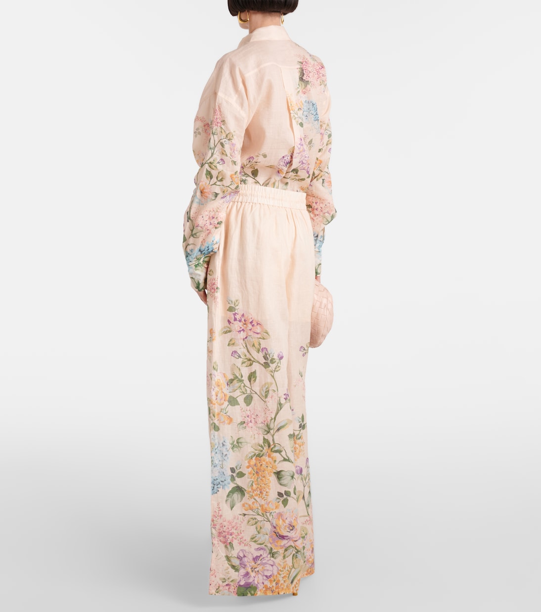 Pantalon ample Halliday en lin à fleurs | Zimmermann