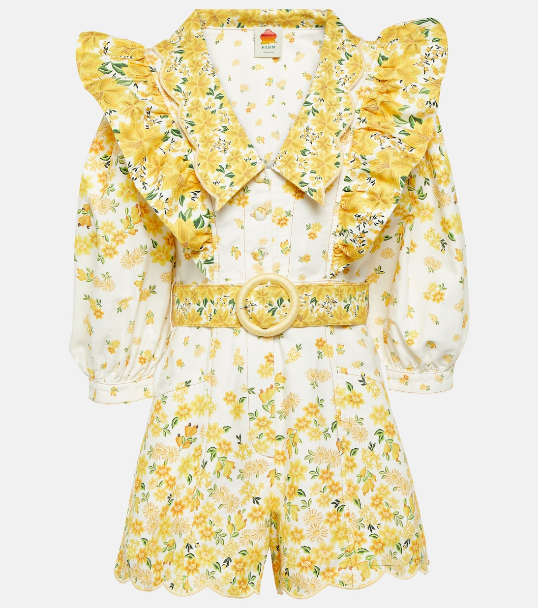 Combi-short en coton à fleurs | Farm Rio