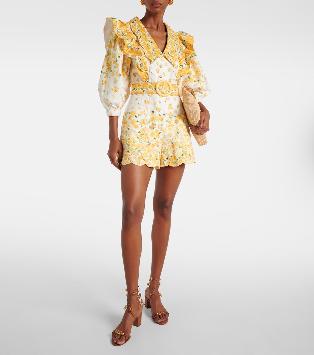 Combi-short en coton à fleurs | Farm Rio