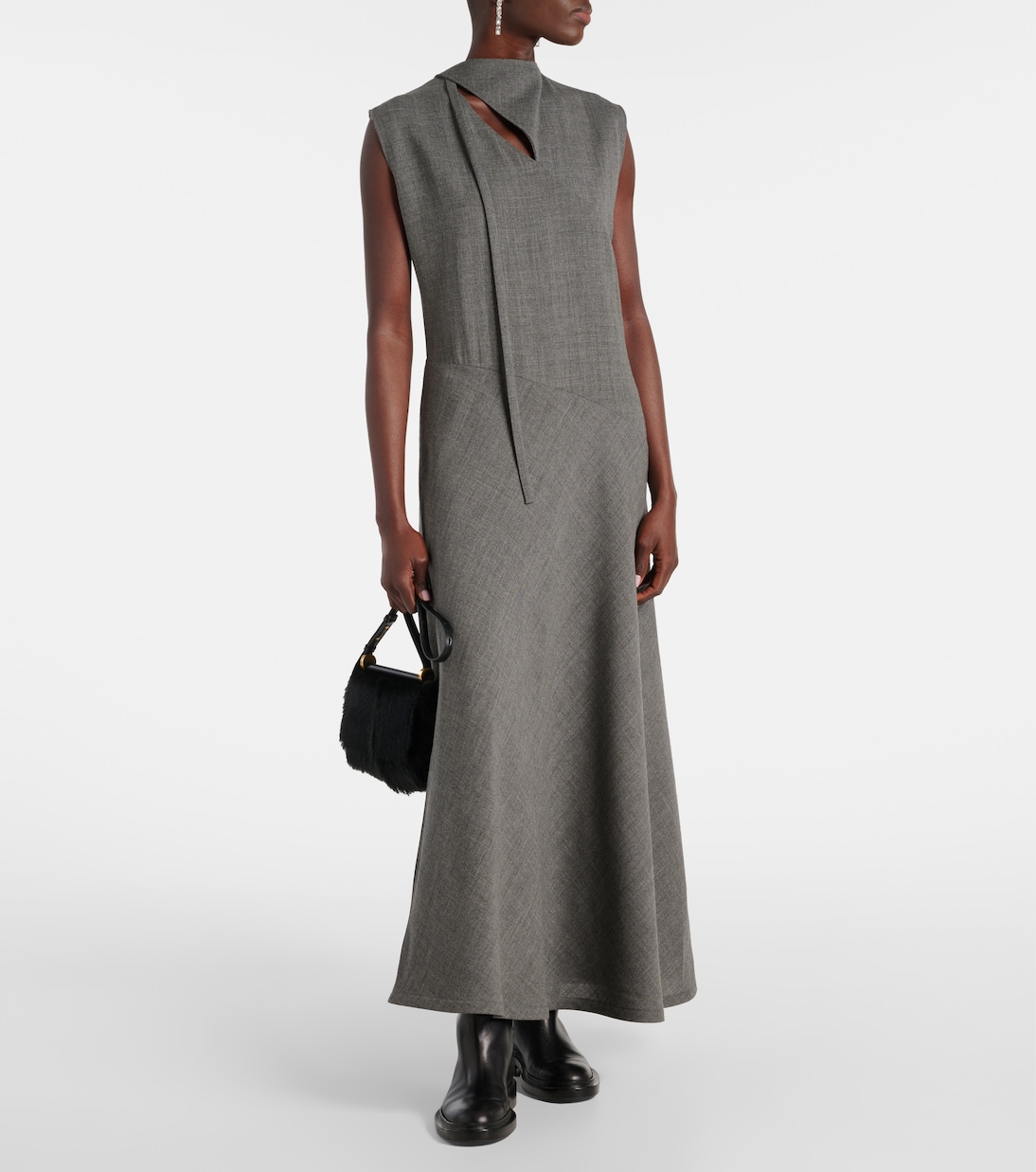 Schultertasche Ghost Mini mit Leder | Jil Sander