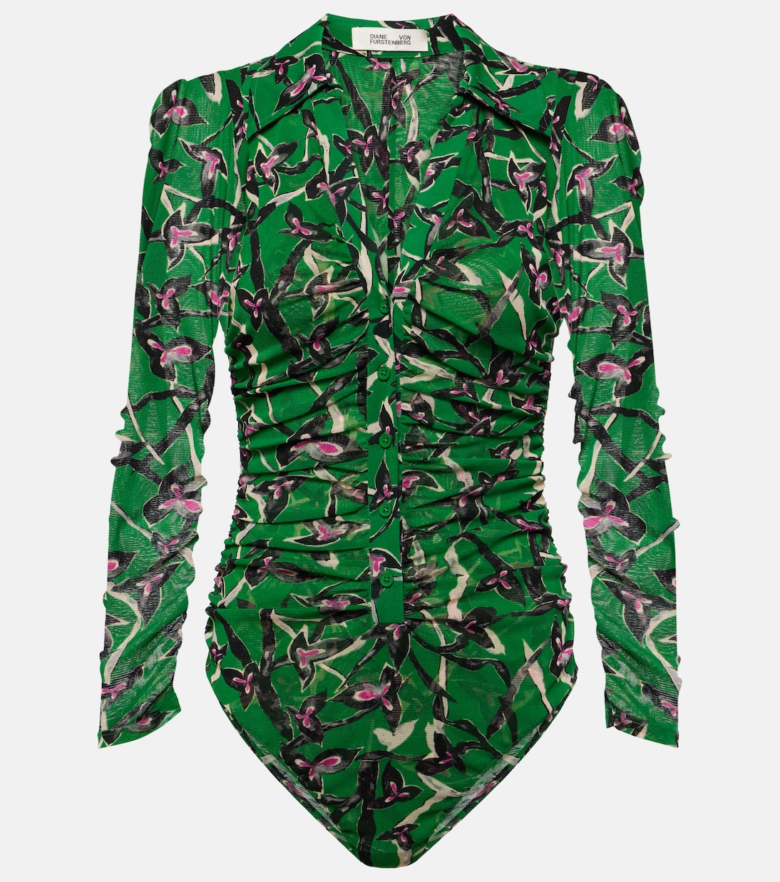 Giorgi printed mesh bodysuit | Diane von Furstenberg