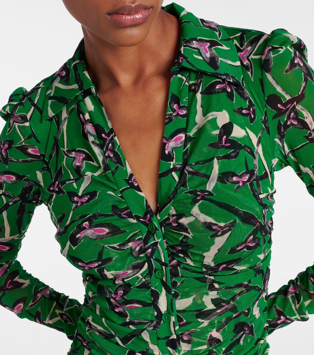 Giorgi printed mesh bodysuit | Diane von Furstenberg