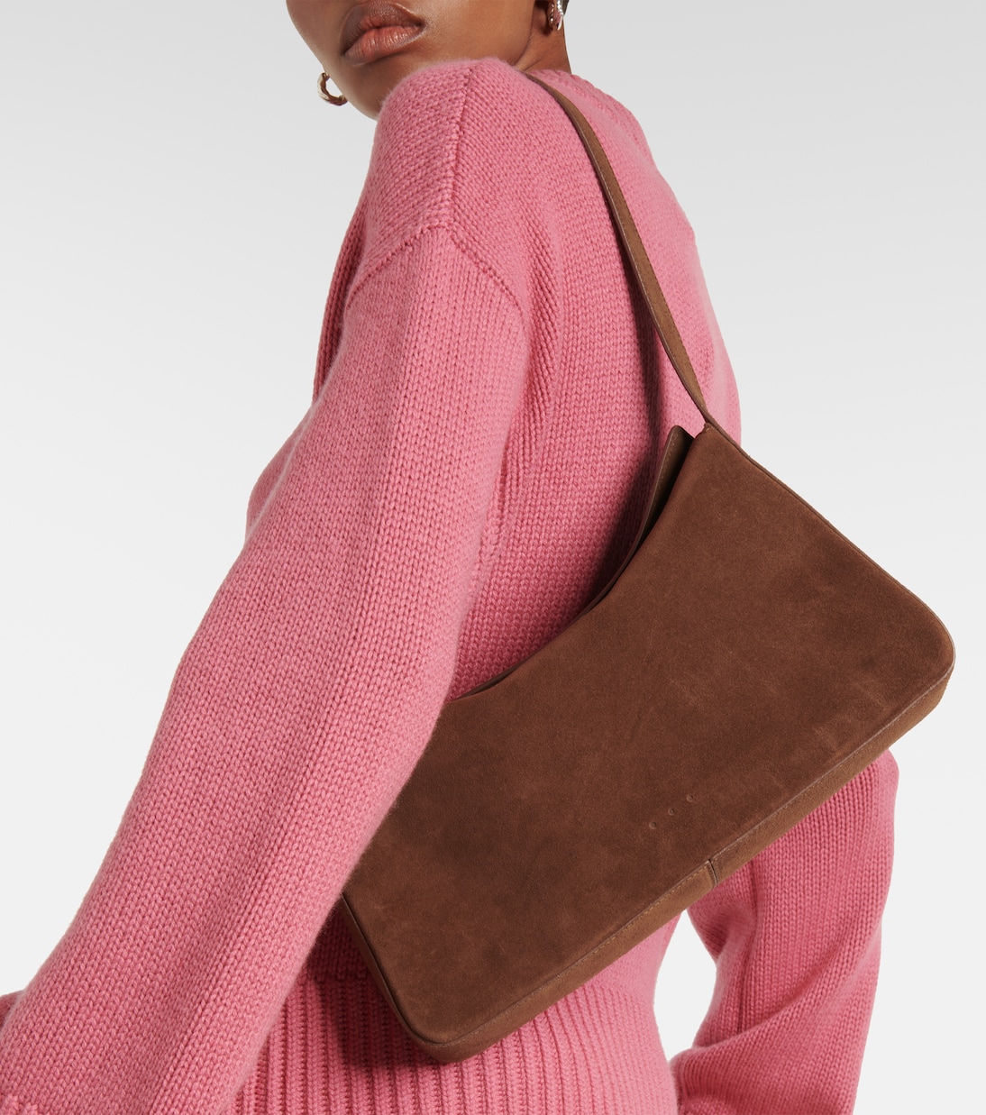 Borsa a spalla in suede | Aesther Ekme