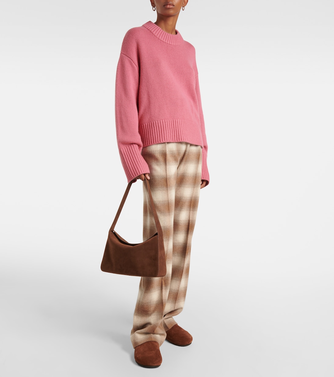 Borsa a spalla in suede | Aesther Ekme