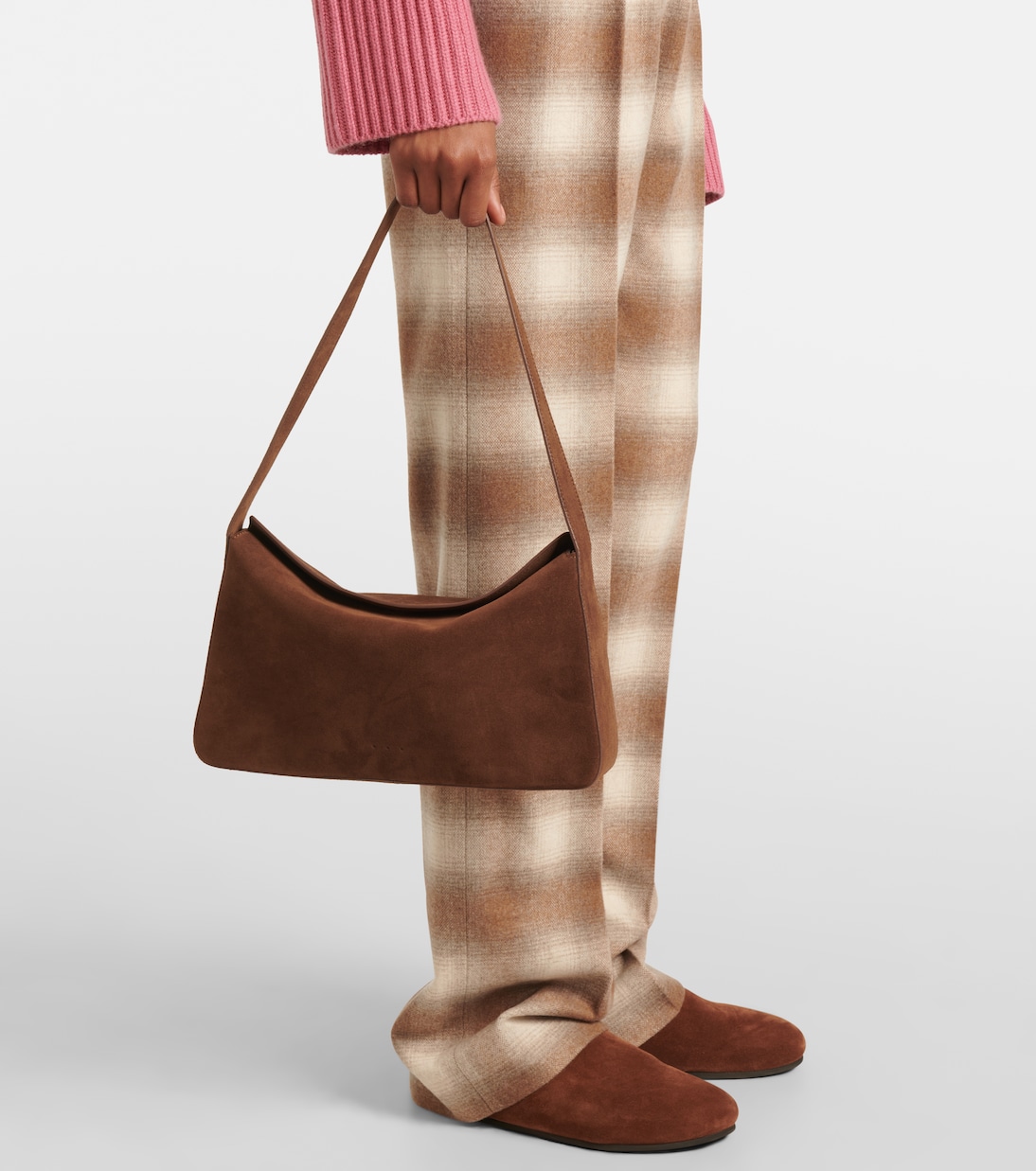 Borsa a spalla in suede | Aesther Ekme