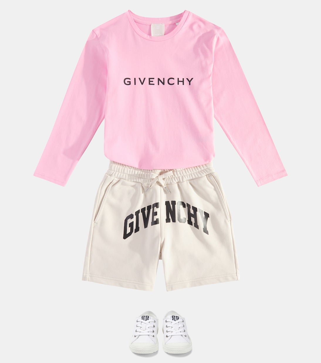 Top in jersey di cotone con logo | Givenchy Kids