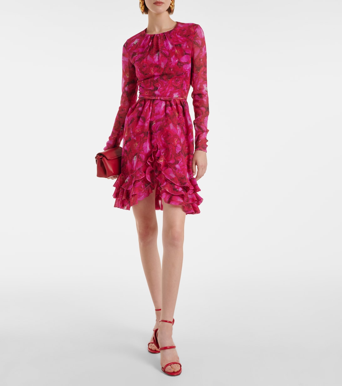 Rose Mania silk georgette minidress | Giambattista Valli