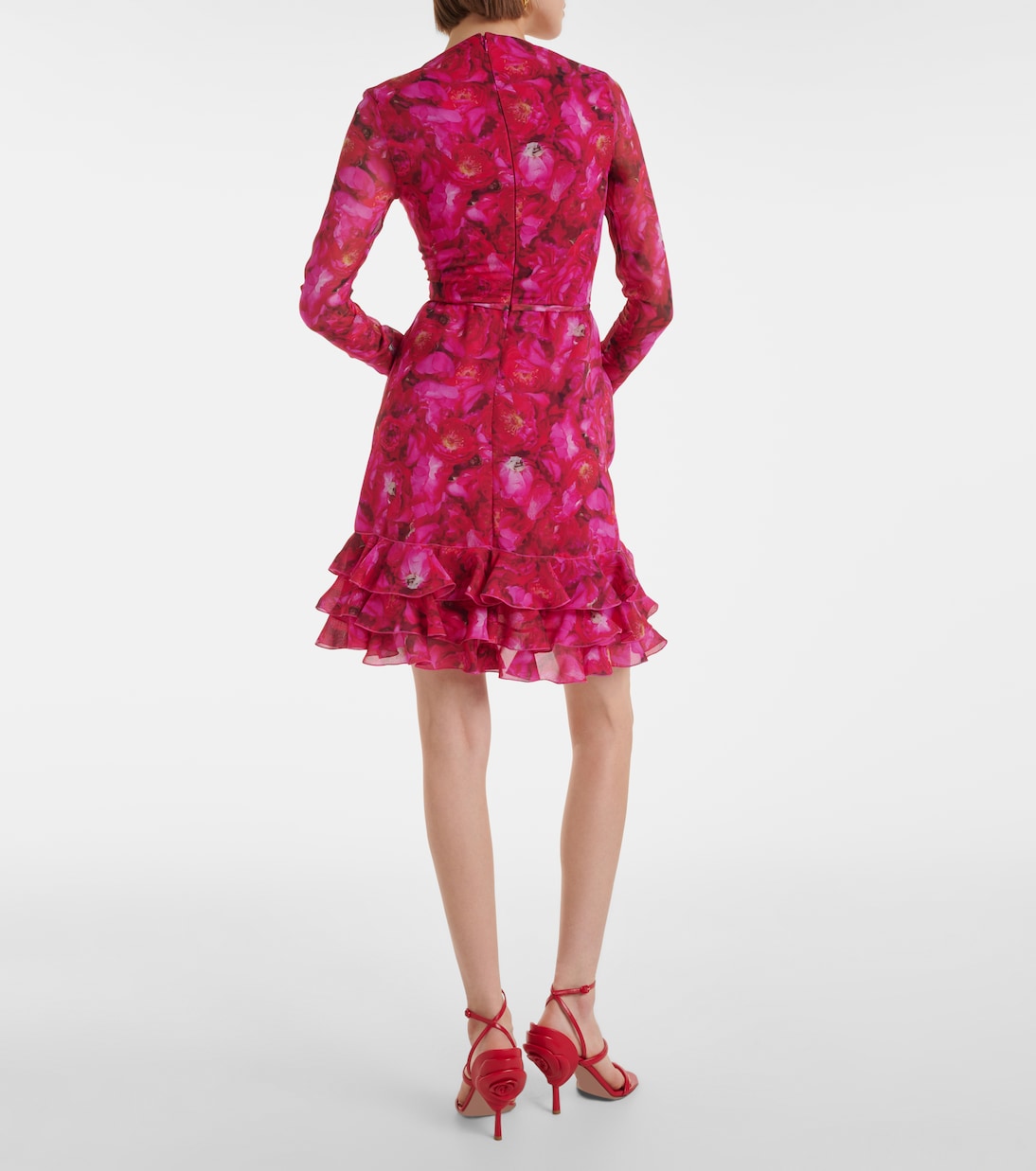 Rose Mania silk georgette minidress | Giambattista Valli