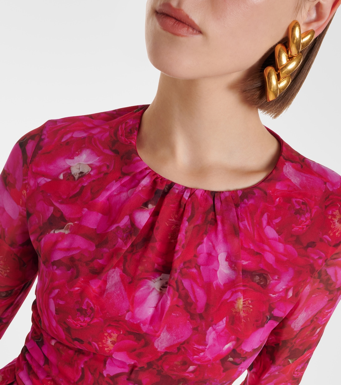 Rose Mania silk georgette minidress | Giambattista Valli