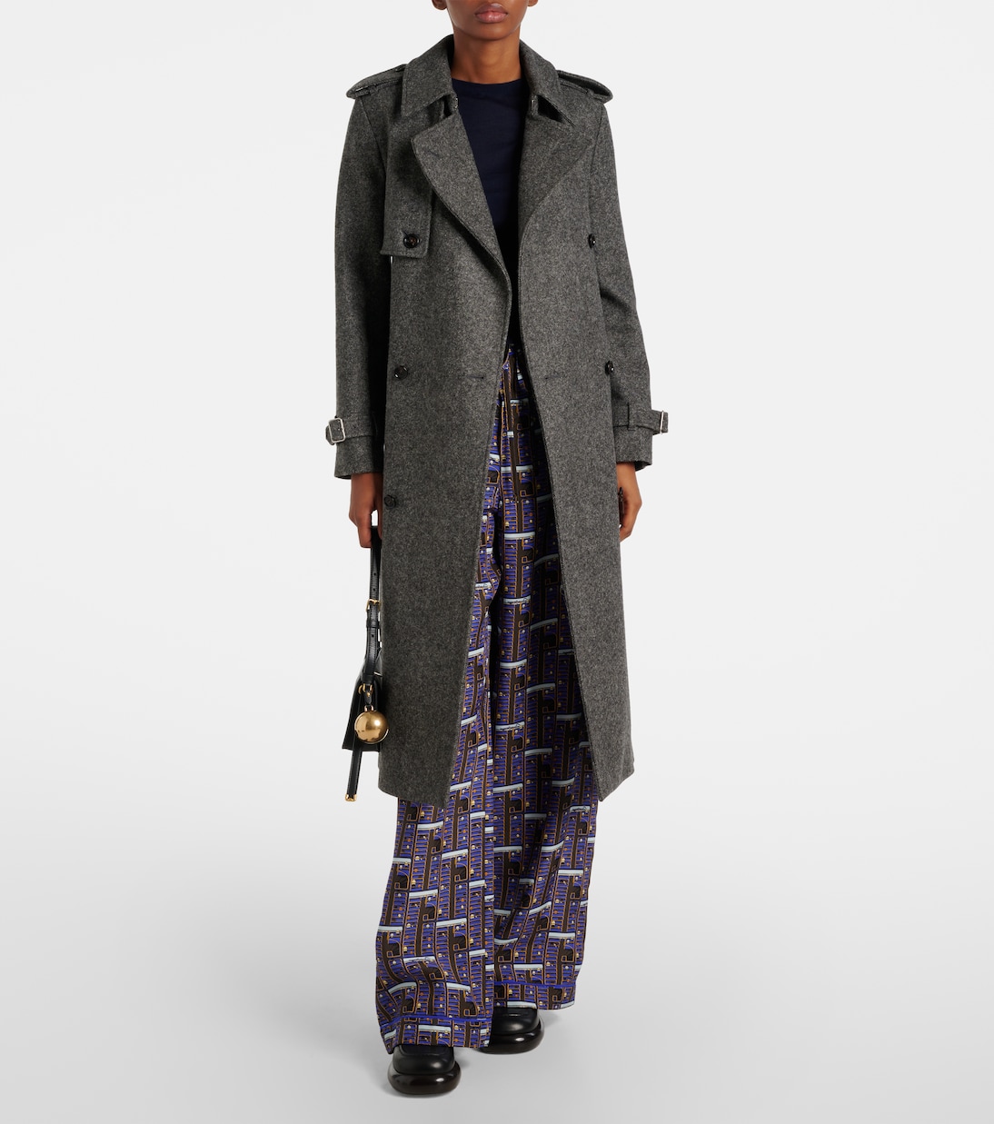Pantaloni regular in seta a quadri | Burberry