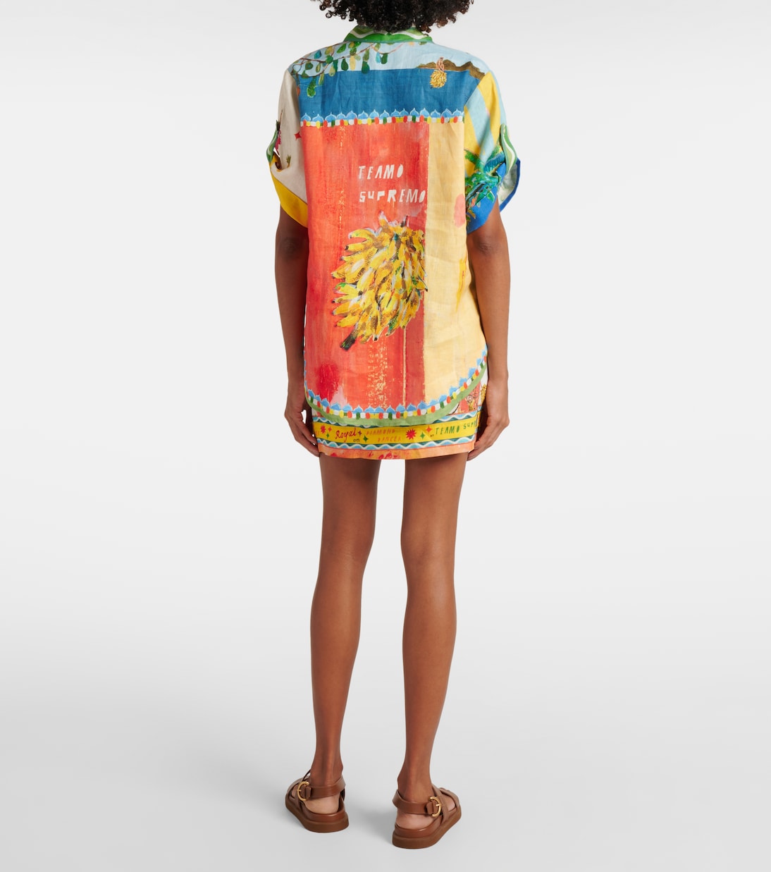 x Adam Lester All Aboard printed linen shirt | Alémais