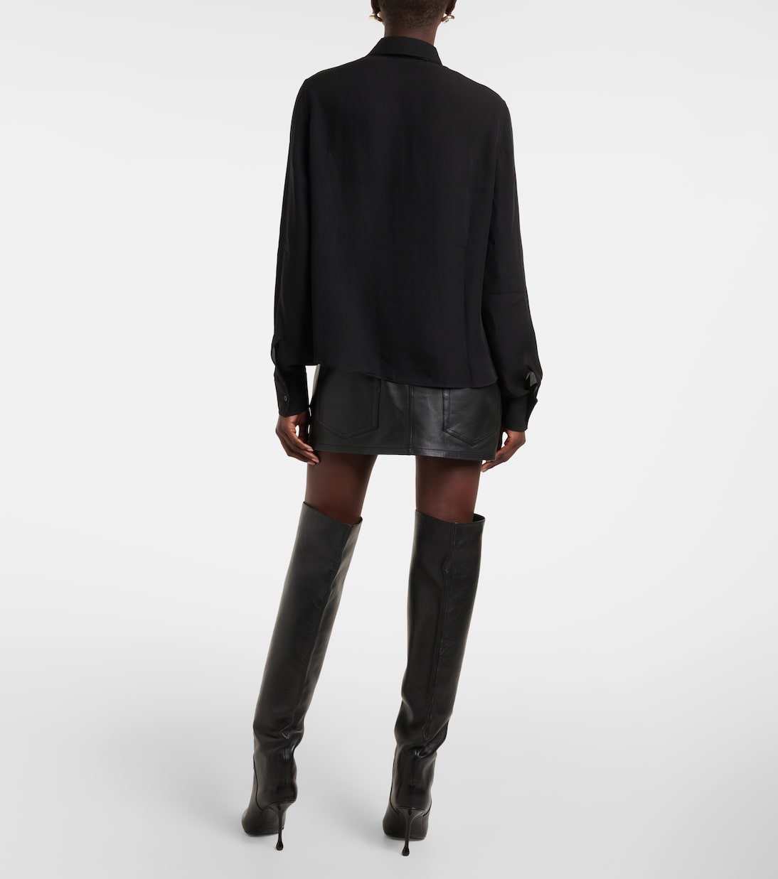 Blusa in seta con fiocco | Wardrobe.NYC