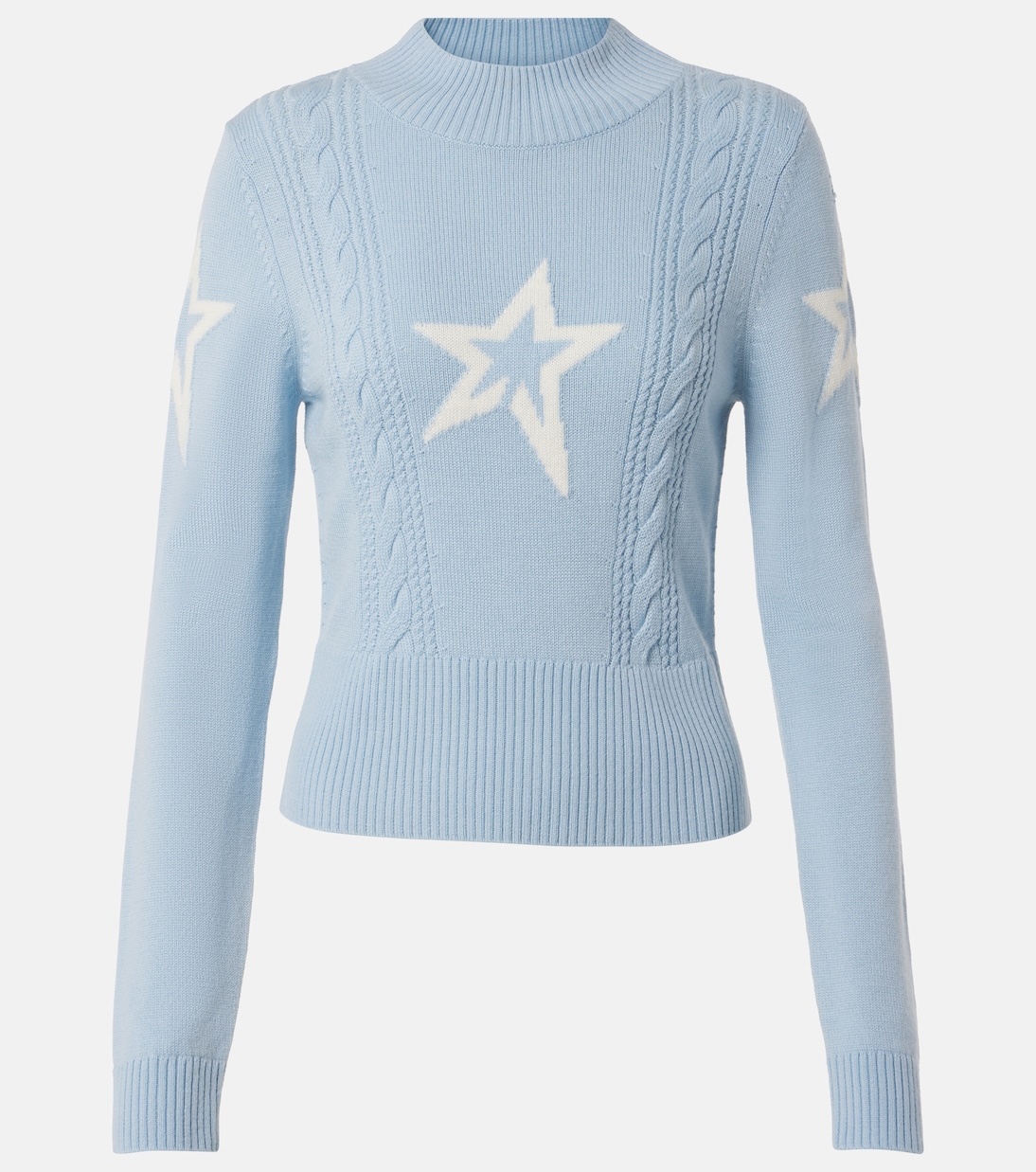 Cable intarsia wool sweater | Perfect Moment