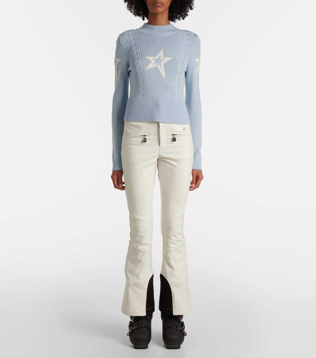 Cable intarsia wool sweater | Perfect Moment