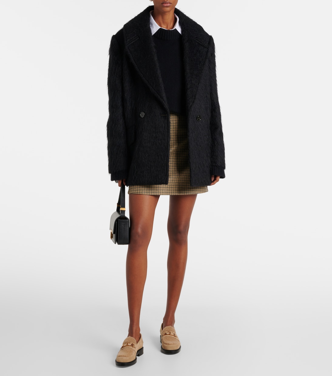 Shearling-trimmed suede loafers | Tod's