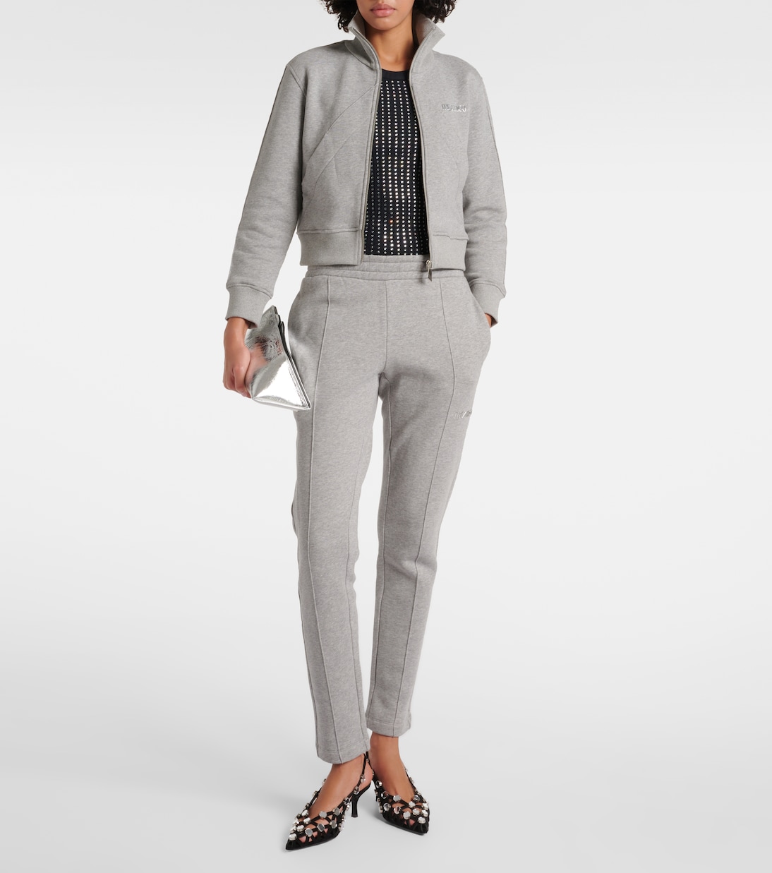 Felpa in cotone con zip | The Attico
