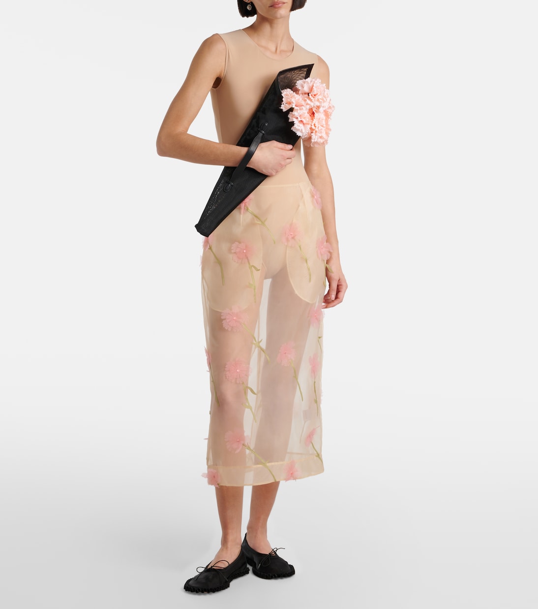 Bleistiftrock aus Organza | Simone Rocha