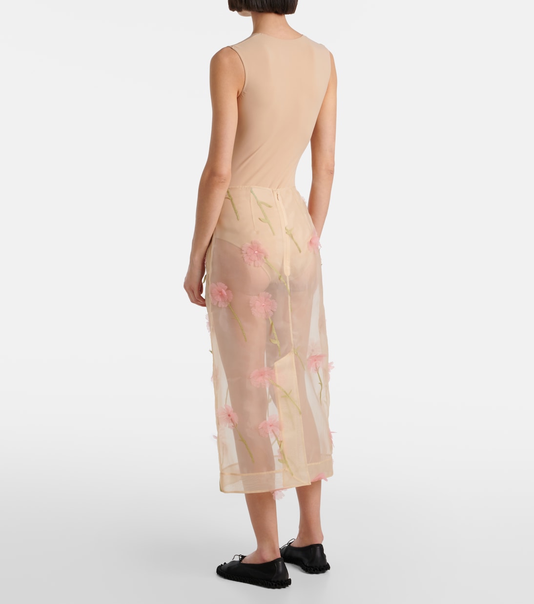 Bleistiftrock aus Organza | Simone Rocha