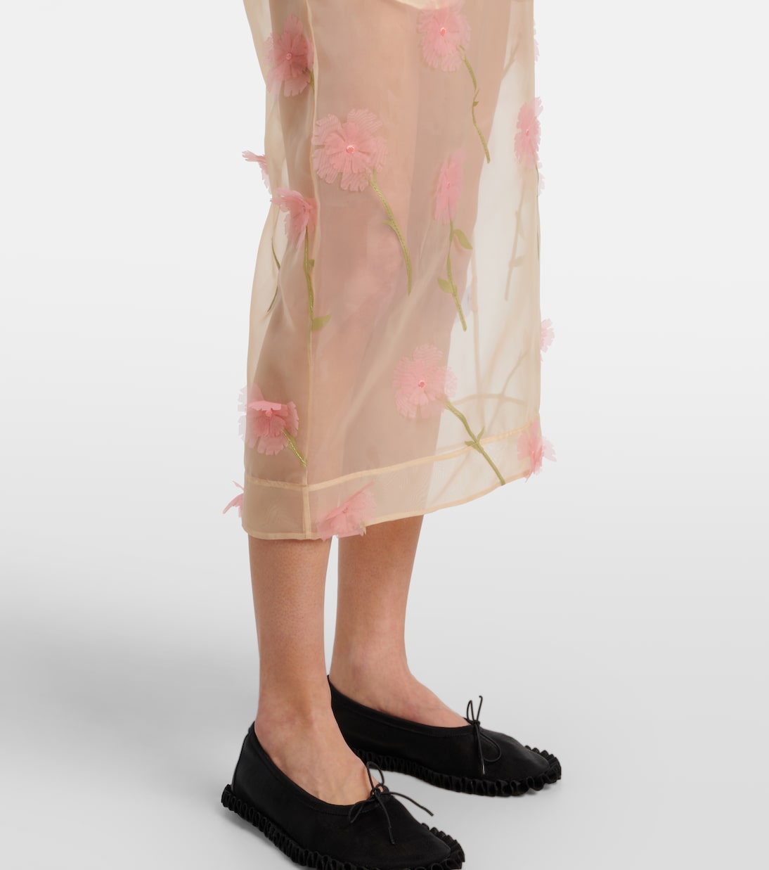Bleistiftrock aus Organza | Simone Rocha