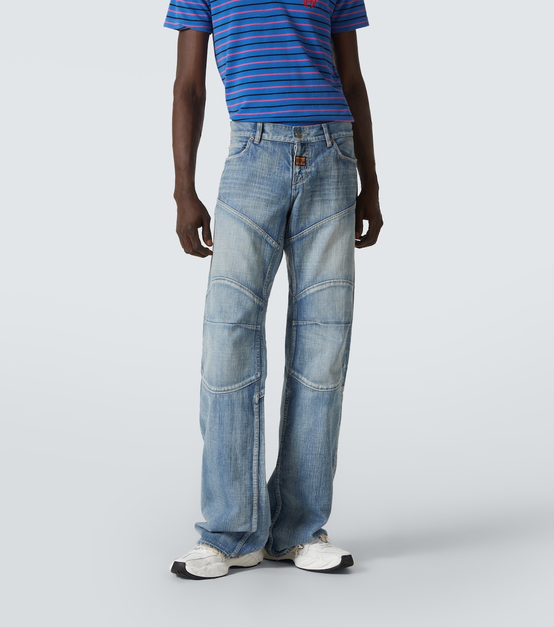 Distressed Low-Rise Wide-Leg Jeans | Balenciaga