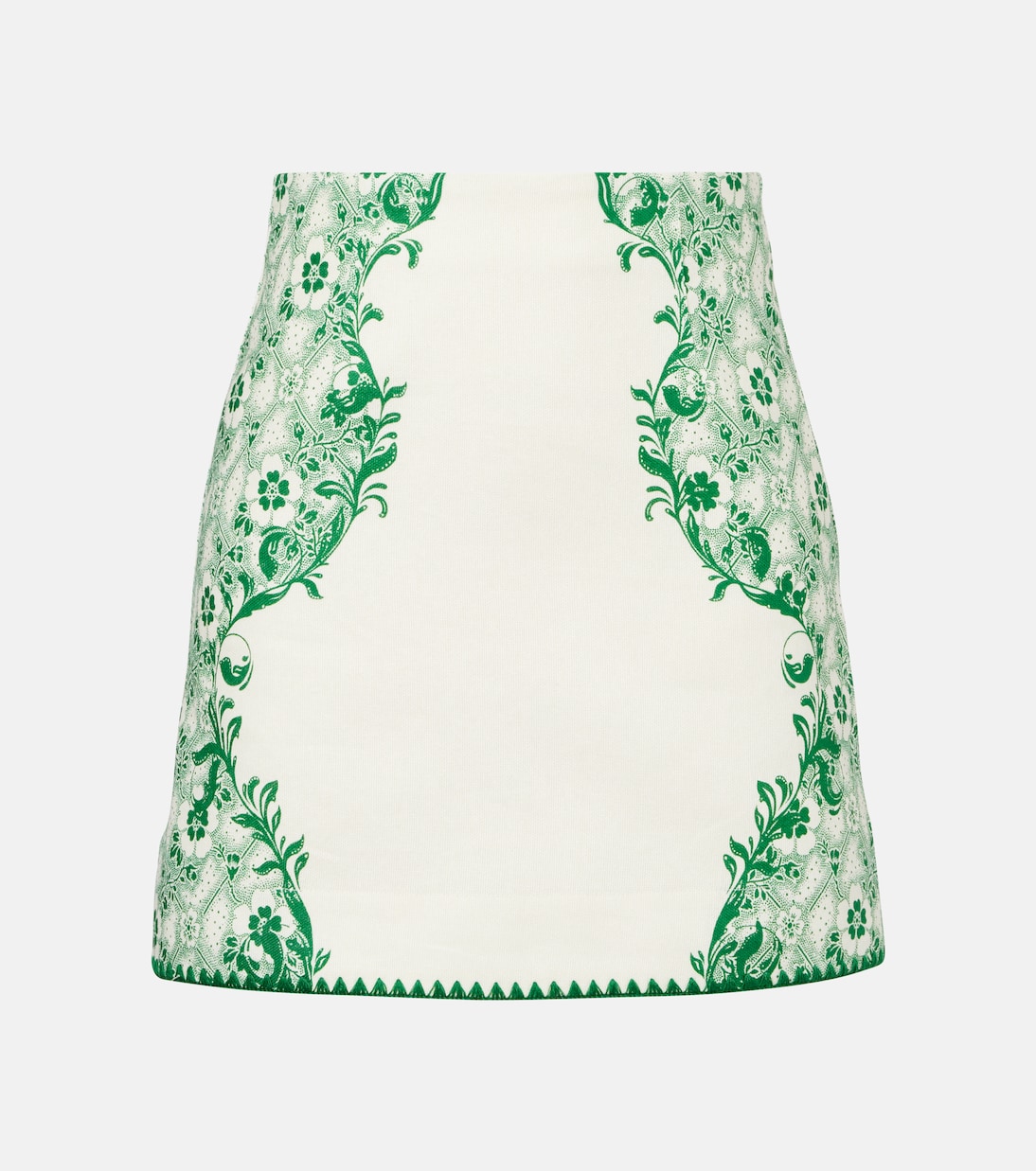 Minifalda de lino y algodón estampada | Alémais