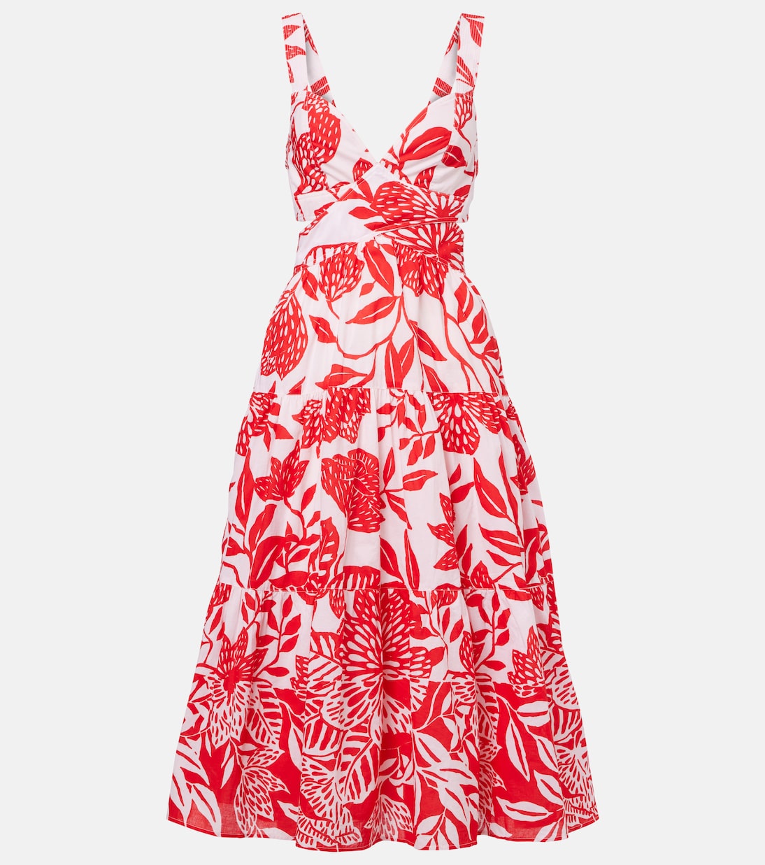 Abito midi Coco in cotone con stampa floreale | Poupette St Barth