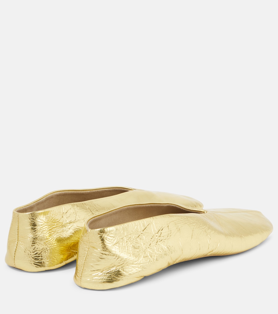 Ballerinas Stella aus Metallic-Leder | The Row