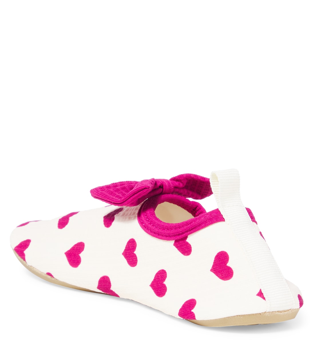 Bow-detail printed seersucker booties | Konges Sløjd