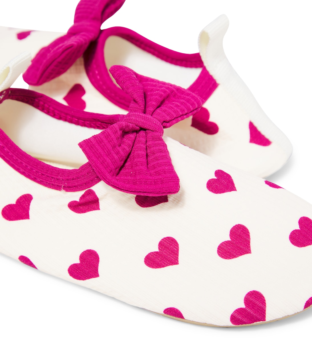 Bow-detail printed seersucker booties | Konges Sløjd