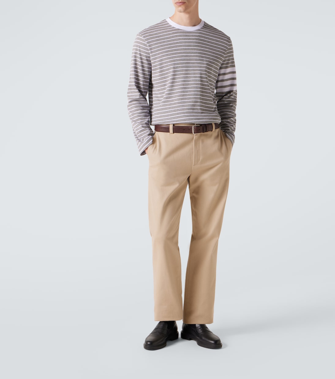 T-shirt Milano 4-Bar rayé en coton | Thom Browne